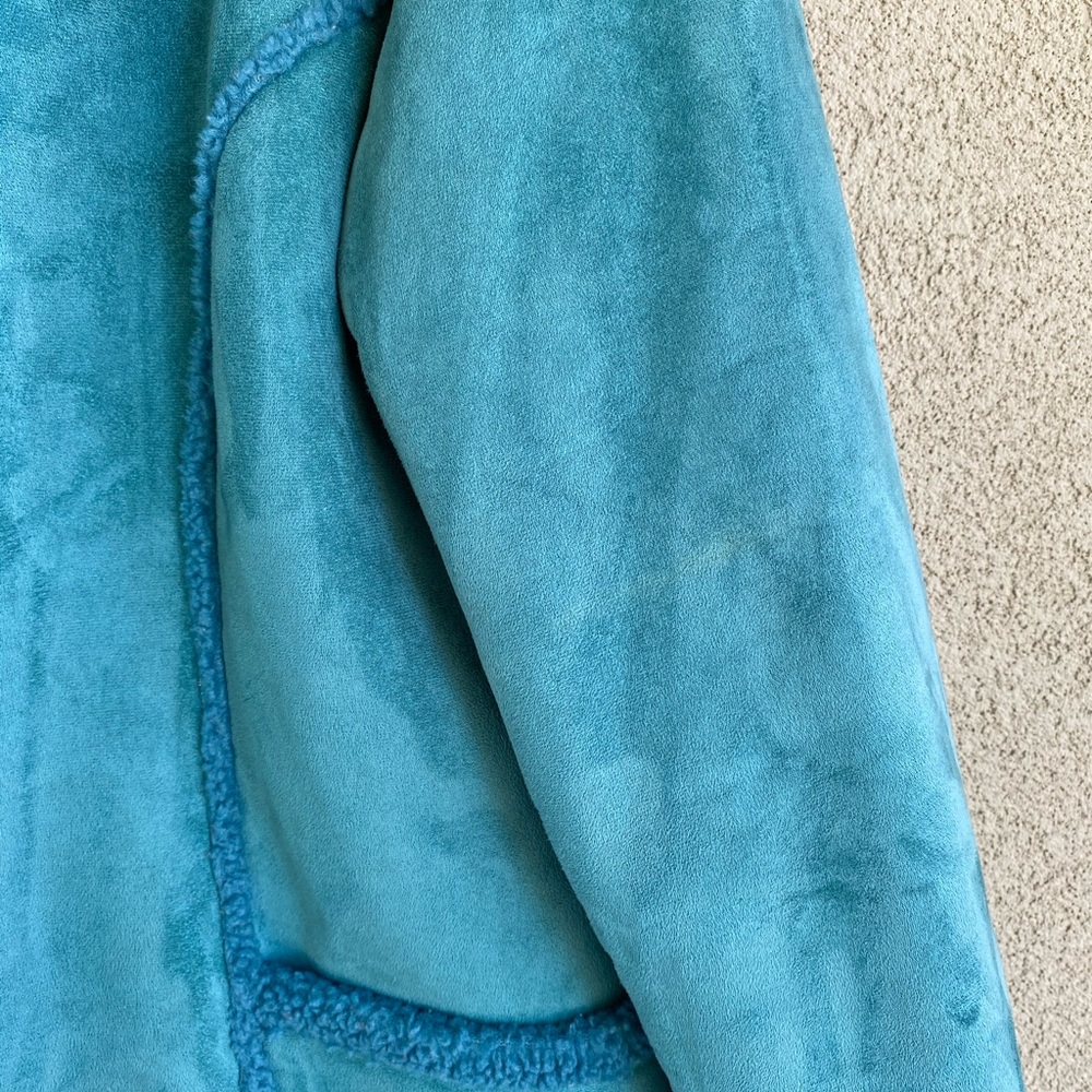 Teal Blue Warm Fuzzy Winter Jacket - Picture 2 of 6